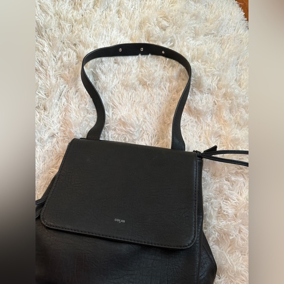 SOLD Co-Lab Goat Leather Shoulder Satchel Purse - Picture 8 of 11